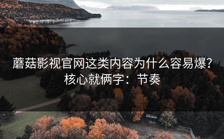 蘑菇影视官网这类内容为什么容易爆？核心就俩字：节奏