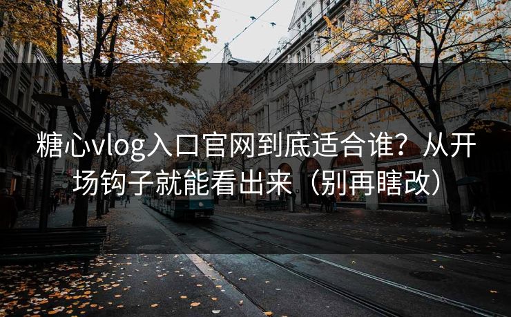 糖心vlog入口官网到底适合谁？从开场钩子就能看出来（别再瞎改）